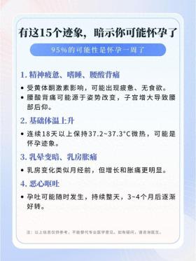 有这15个迹象，可能暗示你怀孕了 