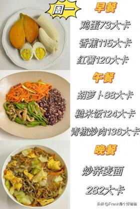 7天掉10斤，1周减肥食谱（已规划好，直接跟） 